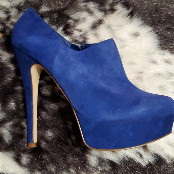 Aldo Blue Suede Platform Bootie - Picture 5 of 5